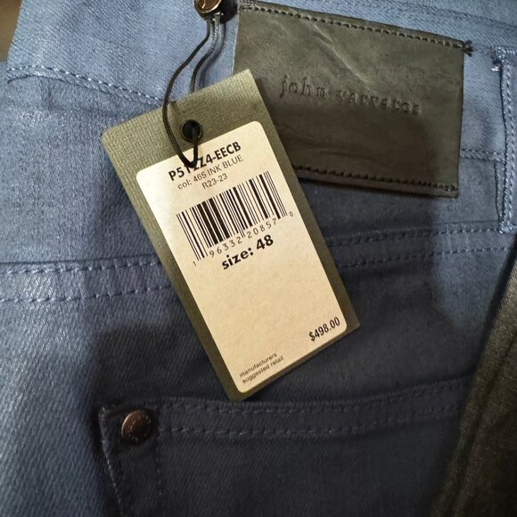 JOHN VARVATOS Coated Blue Skinny Jeans in sz. 30 (with tag) - Picture 7 of 7